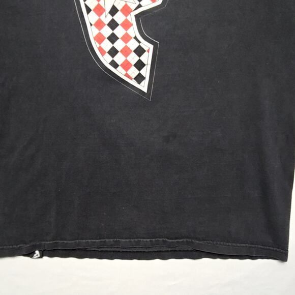 Y2K Famous Stars and Straps Graphic Tee Black Checkered Logo XL Shirt Streetwear - Picture 3 of 12